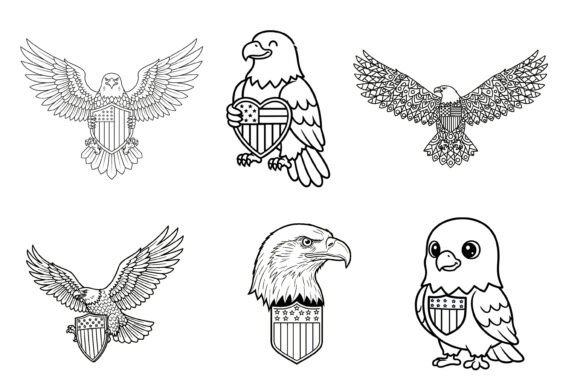 American Bald Eagle Patriotic Bundle: Iconic Design Assets