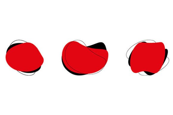 Black and Red Abstract Blobs: The Bold Visual Trend
