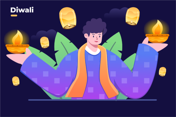 Celebrating Diwali: Designing with Festive Illustrations