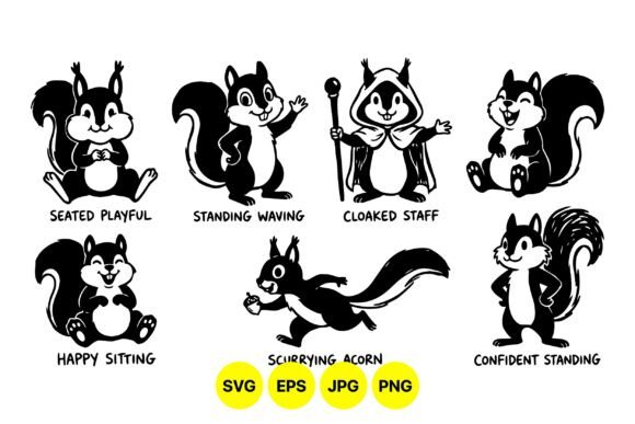 Cute Cartoon Squirrel Characters: A Versatile Vector Collection