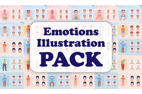 Different Emotions of People Characters: A Dynamic Design Asset