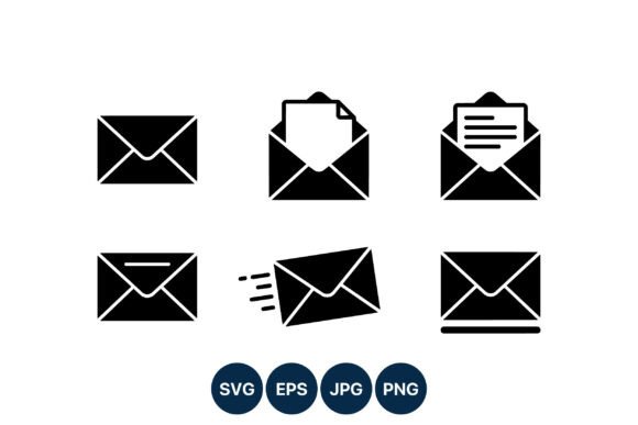 Envelope Icons Set Black White Flat: A Designer's Essential Toolkit