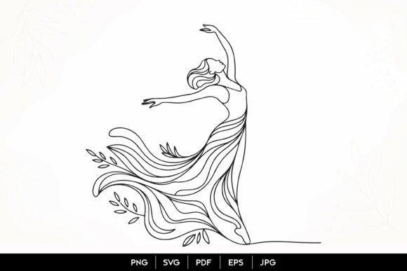 Graceful Dancing Woman SVG Art: Creative Applications