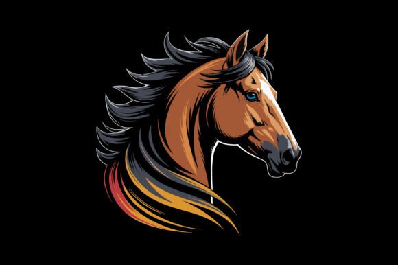 High-Quality Horse Head Logo Vector: Dynamic Design for Equestrian Brands