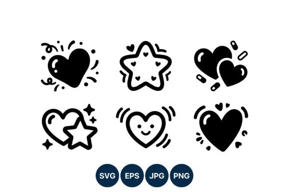 Love Hearts and Stars Icon Set: A Designer's Go-To Toolkit