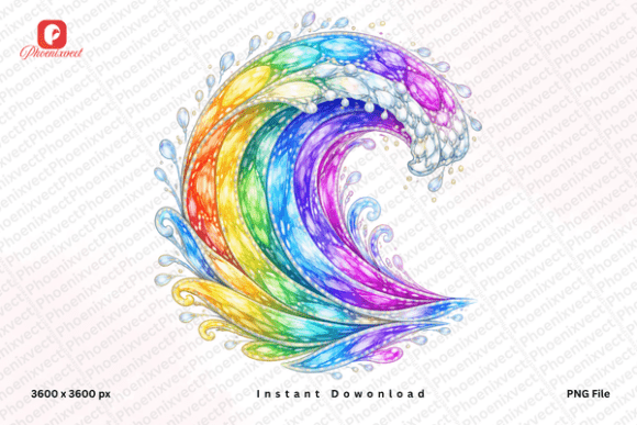 Make Waves: Using Rainbow Ocean Wave PNG in Your Projects