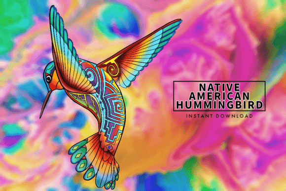 Native American Hummingbird PNG: A Dynamic Design Asset