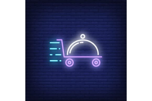 Neon Icon of Restaurant Dish: Elevating Visual Communication