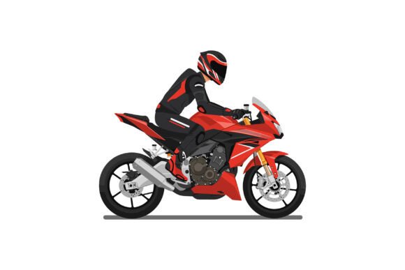 Red Motorcycle with Rider in Flat Minima: A Dynamic Asset
